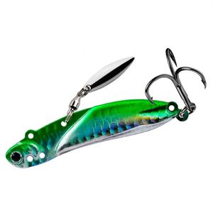 Rotating Spinnerbait Colorful Fishing Lure Artificial Bait with Treble <b>Hook</b> Cross-border Wholesale - Product Image 1