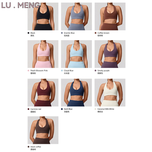 Ropa de mujer: Conjunto de yoga y fitness con top corto de manga larga con cuello en V y pantalones holgados de levantamiento de cadera para gimnasio y deportes. - Product Image 6