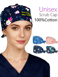 Chapeau de gommage d'hôpital d'impression de dent en gros casquette de salle d'opération chapeaux de chirurgie d'infirmière anesthésie <span class=keywords><strong>anesthésiste</strong></span> chapeau de travail dentaire - Product Image 2