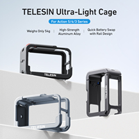 Cage de protection à dégagement rapide en alliage d'aluminium léger TELESIN 54g pour DJI Action 5 Pro 4 3 avec cadre de protection pour chaussure froide