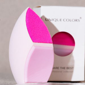 Éponge de maquillage en silicone souple en gros avec design floqué sans latex pour fond de teint et poudre, marque privée - Product Image 1