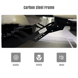 Sofá reclinable eléctrico de cuero gris claro personalizado, mueble de descanso cómodo para el hogar, para el descanso diario. - Product Image 2