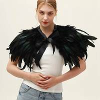 Châle en dentelle à plumes colorées, couleur personnalisable, doux et moelleux, taille personnalisable pour femme, costume de cosplay Halloween/Carnaval