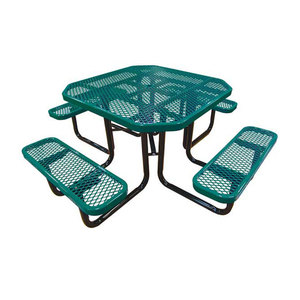 <span class=keywords><strong>Table</strong></span> <span class=keywords><strong>de</strong></span> pique-nique carrée en acier moderne et commerciale pour l'extérieur <span class=keywords><strong>Table</strong></span> <span class=keywords><strong>de</strong></span> pique-nique en métal avec 4 bancs pour le <span class=keywords><strong>jardin</strong></span> et le patio <span class=keywords><strong>Table</strong></span> <span class=keywords><strong>de</strong></span> café <span class=keywords><strong>Trou</strong></span> <span class=keywords><strong>de</strong></span> <span class=keywords><strong>parasol</strong></span> - Product Image 5