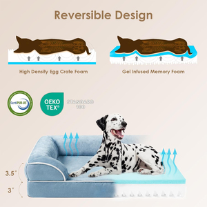Cama para Perro Cozy Bolster, Color Rosa, Extra Grande, Varios Tamaños, Felpa Corta, Ortopédica, Rectangular, Impermeable - Product Image 2