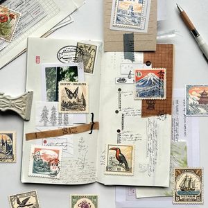 Vintage <b>Scrapbook</b> <b>Stickers</b> Set, Retro <b>Stickers</b> for Bullet Journal, Antique Looking <b>Sticker</b> for Junk Journal Collage Album - Product Image 4