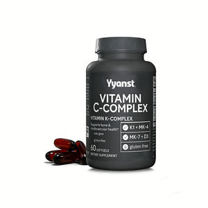 Vitamina D3 y VITAMINA K2 de marca privada de alta calidad. Promueven el desarrollo óseo y dental y mantienen la salud cardiovascular en cápsulas blandas. - Product Image 1