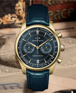 Reloj de pulsera de cuarzo de lujo para hombre, cronógrafo de movimiento de cuarzo, de acero inoxidable, VK64 flyback - Product Image 6