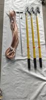 Pince de mise à la terre en laiton pour câble de mise à la terre de protection contre la foudre câble de terre de décharge temporaire avec bâton de connexion 220kv