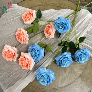 Rosas de Seda para Enamorados, Flores de 5 Cabezas, Decoraciones Románticas para Bodas - Product Image 2