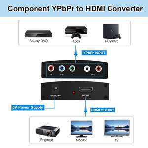 <span class=keywords><strong>Convertisseur</strong></span> SYONG vers HDMI, 5RCA RGB L/R Vidéo, prend en charge le <span class=keywords><strong>convertisseur</strong></span> audio 1080P, adaptateur pour DVD Xbox vers moniteur HDTV, noir - Product Image 3