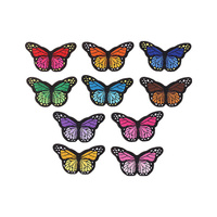 Nouveau populaire grand papillon fille broderie fer à coudre sur des patchs papillon pour vêtements