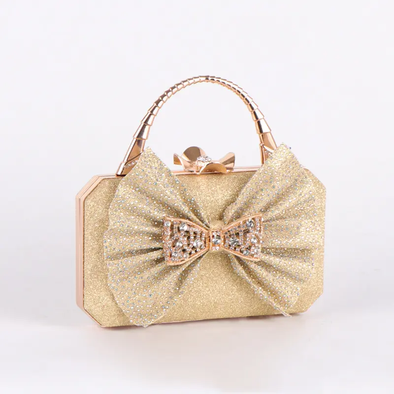 Piccola piazza di moda con paillettes farfallino pochette borsa da sera borsa borsa di lusso da sera per le signore