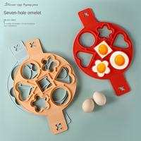 Molde de Goma para Huevos de Grado Alimenticio FDA/LFGB, Resistente a Altas Temperaturas, Molde para Freír Huevos de 7 Cavidades, Ecológico, Fácil de Limpiar, para Hornear Panqueques