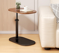 Table d'appoint moderne en forme d'arc, table basse réglable en hauteur, table pliante simple, petite table d'angle pour salon, chambre à coucher, table de chevet
