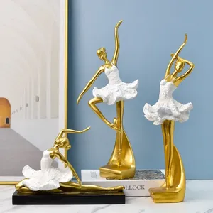 Figura de Bailarina al por Mayor, Estatua de Bailarina de Ballet, Escultura de Resina de Bailarina, <span class=keywords><strong>Objetos</strong></span> Decorativos Artísticos para la Decoración de la Sala de Estar - Product Image 4