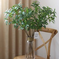 O-X977 Feuillage artificiel en latex de haute qualité, toucher réaliste, longue tige, plantes à toucher naturel, feuillage vert pour la décoration de la maison et des mariages
