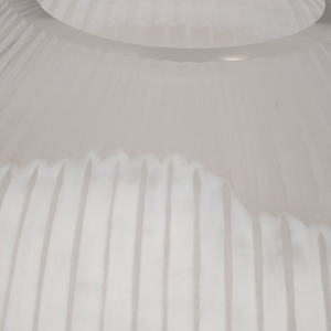 Vaso in Vetro Scanalato Moderno, Forma Scultorea Arrotondata, Vaso Decorativo per Fiori, Arredo Soggiorno, Elementi Decorativi per la Casa - Product Image 4