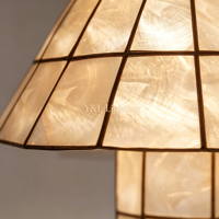 Lampe de table en mosaïque de champignons, lampe de bureau en nacre naturelle pour villa, hôtel, chambre à coucher, salle à manger, décoration intérieure