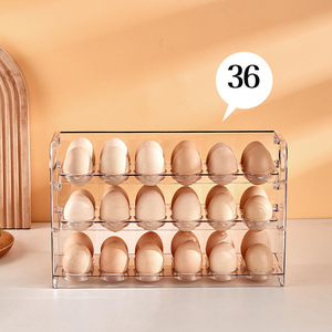 Contenedor de Huevos de Plástico de 3 Niveles, Tipo Vertical, No Plegable, para Refrigerador, Bandeja para Huevos, Almacenamiento para Encimera de Cocina - Product Image 2