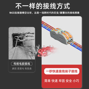 Bloc de bornes à connexion rapide, adaptateur de câblage et connecteurs avec connecteur de fil assorti - Product Image 4