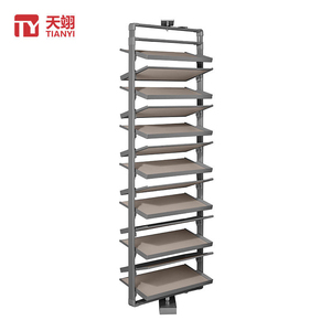 TIANYI Classic Height Adjustable Heavy Duty 360 Degree Space Aluminum Swivel <b>Shoe</b> Rack for Bedroom <b>Wardrobes</b> - Product Image 2