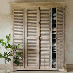 Armoire contemporaine en chêne à 4 portes battantes, mobilier <span class=keywords><strong>de</strong></span> chambre à coucher, armoire à loquet <span class=keywords><strong>Cremone</strong></span> pour chambre à coucher, placard, hôpital, école - Product Image 4