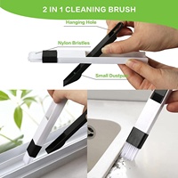 Cepillo de limpieza manual de plástico, extraíble y lavable, para orificios de aire acondicionado, ranuras de ventilación, ranuras de cocina y baño, y limpieza de ventanas