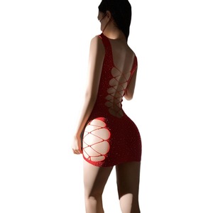 Lemon Story Red One Piece Bodysuit Mesh See Through Stretch Women's Lingerie 1162 - Product Image 5