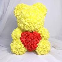 Hochwertiger 25cm Rosenbär aus konservierten Kunstblumen – Valentinstagsgeschenkbox für die Freundin – Großhandel