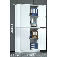 Casier de rangement de bureau simple en métal avec tiroirs Porte en verre transparente mobile de style moderne de qualité supérieure
