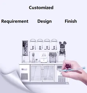 コーヒー機器棚/ミルクティー機器とフルーツジュース機器店/バブルティーウォーターバー