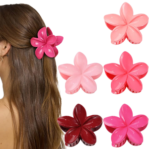 Accessoires capillaires nacrés du Nouvel An : Ensemble de barrettes à fleurs œuf, pince requin à fleurs gelée et pince à cheveux - Product Image 1