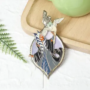 China factory wholesale hard enamel pins custom gradient pearl with 3D effect pin on pin badges