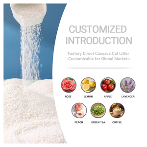 Oem sinh thái thân thiện sắn mèo xả rác mạnh mẽ clumping bụi-miễn phí và phân hủy sinh học Flushable tính năng an toàn cho vật nuôi - Product Image 2