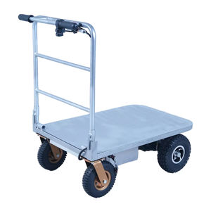 Chariot électrique de chariot à main de plate-forme pliable électrique résistante en métal en acier industriel de charge élevée - Product Image 6