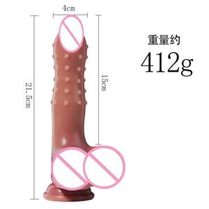 Neue realistische Masturbation Silikon Gelee weibliche Dildo Kondom geformte leuchtende Sexspielzeug - Product Image 5