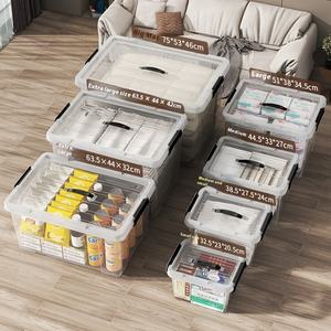 Grande boîte de rangement en plastique PP transparent Design rectangulaire moderne avec moulage par injection pour l'organisation du bureau à domicile - Product Image 4