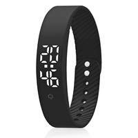 Montre de sport pour enfants avec logo personnalisé, résistante à l'eau, sans alarme vibrante, podomètre, suivi du sommeil, vibration, charge USB