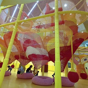 Aire de jeux intérieure <span class=keywords><strong>Rainbow</strong></span> Net avec jeux doux et corde à grimper pour équipement de parc d'attractions et zones pour tout-petits, grande capacité - Product Image 5