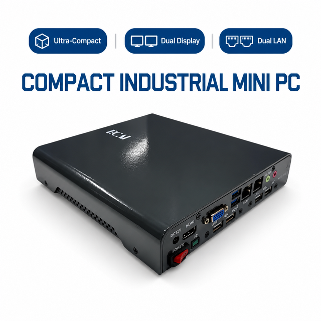 Rugged Fanless Embedded Industrial Mini PC with 24/7 Operational Aluminum Alloy Case 12-36V DC Input Stock Available
