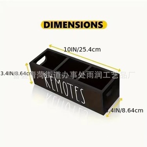 Caja de almacenamiento con control remoto, organizador de escritorio de madera maciza de 18L con compartimentos para uso en el hogar y la oficina - Product Image 4