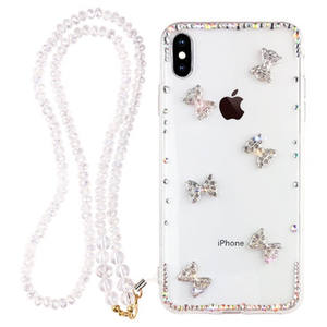 เคสโทรศัพท์หรูหราประดับโบว์คริสตัลสำหรับ iPhone 17/16/15/14/13 Pro Max สายคล้องคริสตัลใส ป้องกันรอยขีดข่วน สำหรับผู้หญิง - Product Image 6