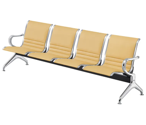Silla de espera de alta calidad tipo banco, silla de asiento para sala de espera de aeropuerto, asiento público de PU tipo tándem para aeropuerto. - Product Image 2