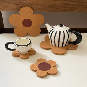Sous-verres classiques en liège résistants à la chaleur, épais, en bois, pour verres à vin, tasses à café et mugs – Vente en gros pour thé et café - Product Image 5
