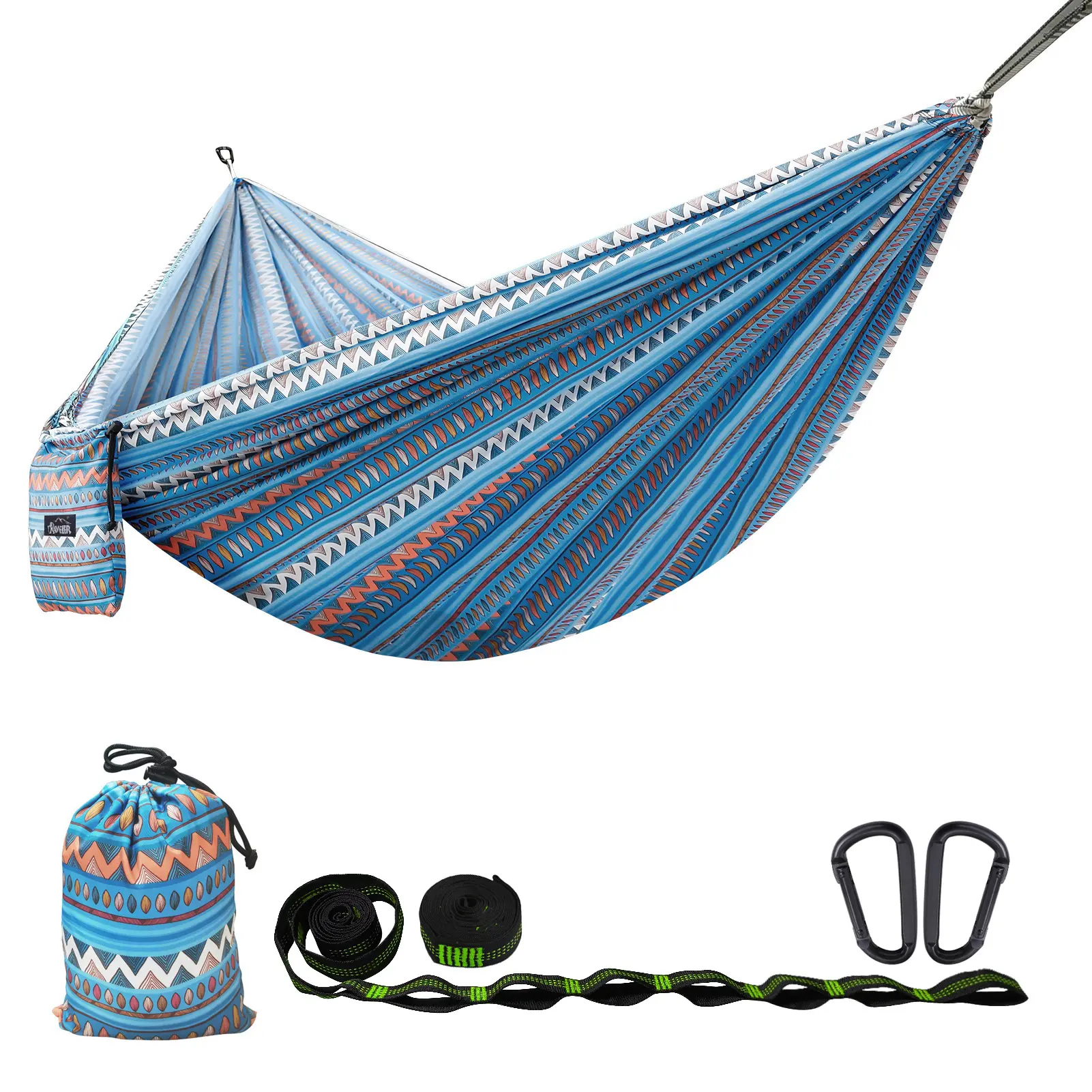 China Wholesale Outdoor Camping Quick Open Two Person Parachute Fabric Printed Park Folding Portable Hammock