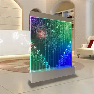 Горячая распродажа светодиодная осветительная мебель S-образный акриловый водяной пузырь Экран Настенный декор комнаты
