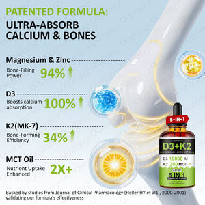 Premium Kwaliteit OEM Vitamine <span class=keywords><strong>D3</strong></span> K2 Druppels Vitamine <span class=keywords><strong>D3</strong></span> <span class=keywords><strong>10000</strong></span> IE met Magnesium Mineralen Supplement voor Immuun- & Stemmingsondersteuning 60ml - Product Image 5