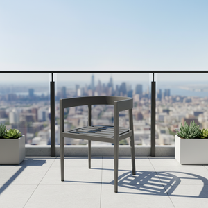 Silla de Comedor Moderna de Aluminio para Exteriores con Cojines, Cómoda, Portátil, Ligera, Resistente y Impermeable para Uso en Villas y Parques - Product Image 3