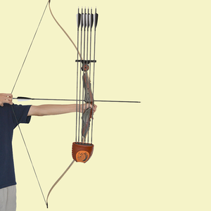 Arc Recourbé TOPARCHERY 53" Pour Pêche à L'arc Ou Chasse, Kit Avec Moulinet, Droitier